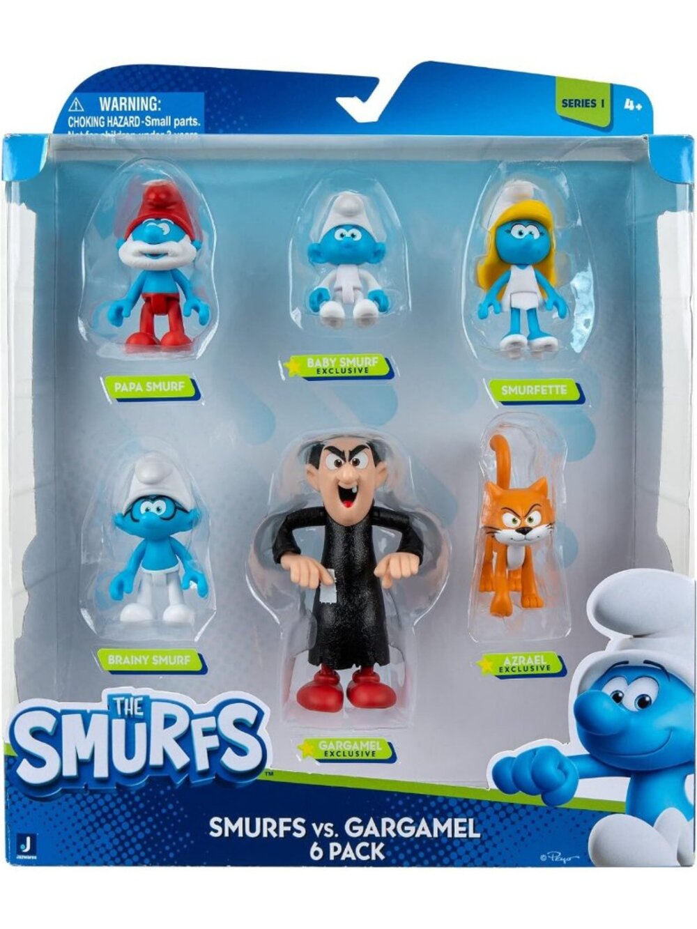 Smurf Figurine Set: 6-Piece Multipack with Smurfette, Papa Smurf & Gargamel